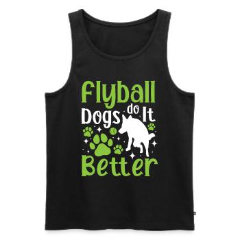 Flyball Canine Sport Agility Parcour Dog - Men's Premium Organic Tank Top - black - Front - AI Model Male 178 light (178cm)