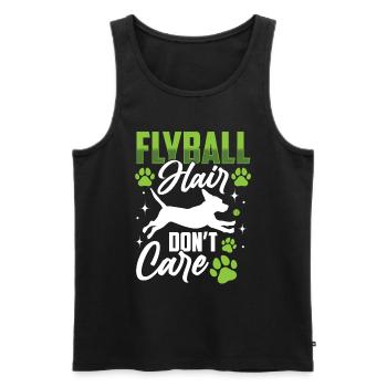 Flyball Canine Sport Agility Parcour Dog - Men's Premium Organic Tank Top - black - Front - AI Model Male 178 light (178cm)