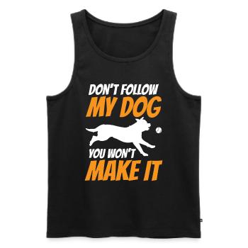 Flyball Canine Sport Agility Parcour Dog - Men's Premium Organic Tank Top - black - Front - AI Model Male 178 light (178cm)
