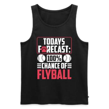 Flyball Canine Sport Agility Parcour Dog - Men's Premium Organic Tank Top - black - Front - AI Model Male 178 light (178cm)