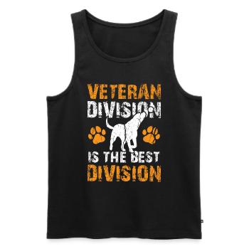 Flyball Canine Sport Agility Parcour Dog - Men's Premium Organic Tank Top - black - Front - AI Model Male 178 light (178cm)