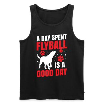 Flyball Canine Sport Agility Parcour Dog - Men's Premium Organic Tank Top - black - Front - AI Model Male 178 light (178cm)