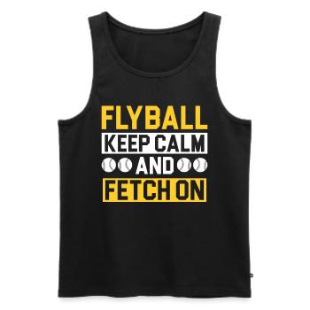 Flyball Canine Sport Agility Parcour Dog - Men's Premium Organic Tank Top - black - Front - AI Model Male 178 light (178cm)