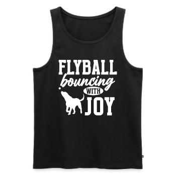 Flyball Canine Sport Agility Parcour Dog - Men's Premium Organic Tank Top - black - Front - AI Model Male 178 light (178cm)