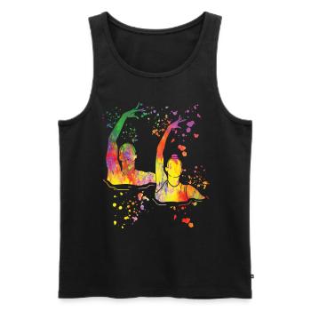 Artistic Swim Team Synchronschwimmen - Männer Premium Bio Tank Top - Schwarz - Vorne - AI Model Male 178 light (178cm)
