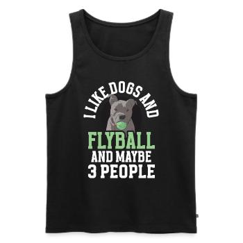 Flyball Canine Sport Agility Parcour Dog - Men's Premium Organic Tank Top - black - Front - AI Model Male 178 light (178cm)