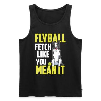 Flyball Canine Sport Agility Parcour Dog - Men's Premium Organic Tank Top - black - Front - AI Model Male 178 light (178cm)