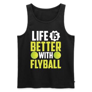Flyball Canine Sport Agility Parcour Dog - Men's Premium Organic Tank Top - black - Front - AI Model Male 178 light (178cm)