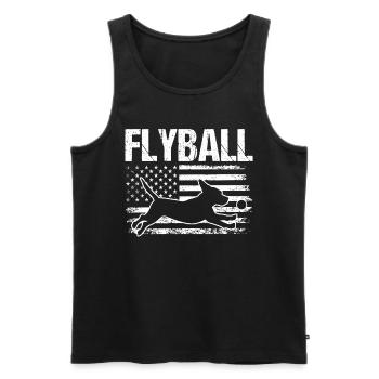 Flyball Canine Sport Agility Parcour Dog - Men's Premium Organic Tank Top - black - Front - AI Model Male 178 light (178cm)