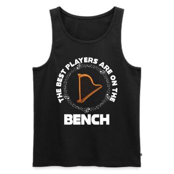 Die Besten Spieler Sitzen Auf Der Bank Harfe - Männer Premium Bio Tank Top - Schwarz - Vorne - Michal (187cm)
