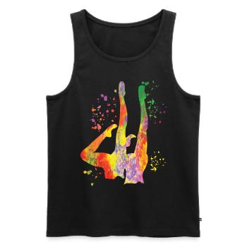 Artistic Swim Team Synchronschwimmen - Männer Premium Bio Tank Top - Schwarz - Vorne - AI Model Male 178 light (178cm)