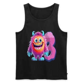 Design de monstre pour les enfants – 3 ans - Débardeur bio Premium Homme - noir - Devant - Michal (187cm)