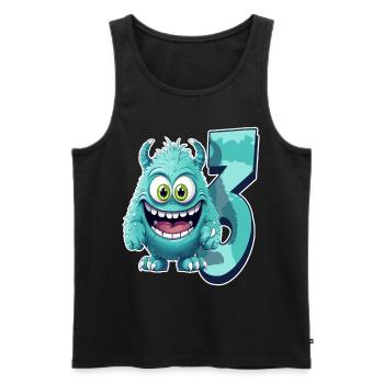 Design de monstre pour les enfants – 3 ans - Débardeur bio Premium Homme - noir - Devant - Michal (187cm)
