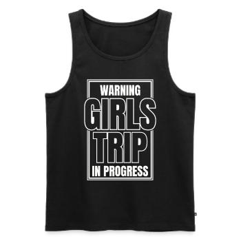 Attention Girls Trip en cours - Débardeur bio Premium Homme - noir - Devant - Michal (187cm)