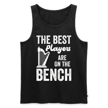 Die Besten Spieler Sitzen Auf Der Bank Harfe - Männer Premium Bio Tank Top - Schwarz - Vorne - Michal (187cm)