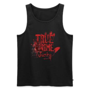 Murder Mystery Dinner joue la victime - Débardeur bio Premium Homme - noir - Devant - AI Model Male 178 light (178cm)