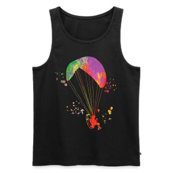 Motorisiertes Gleitschirmfliegen Ppg Paramotoring - Männer Premium Bio Tank Top - Schwarz - Vorne - AI Model Male 178 light (178cm)
