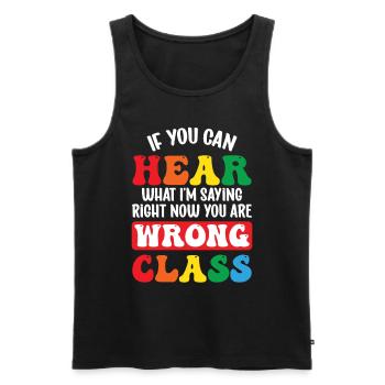 ASL Teacher American Sign Language - Men's Premium Organic Tank Top - black - Front - AI Model Male 178 light (178cm)