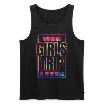 Attention Girls Trip en cours - Débardeur bio Premium Homme - noir - Devant - Michal (187cm)