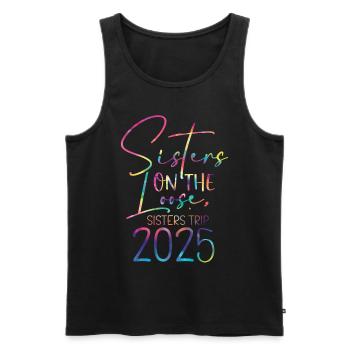 Sisters on the Run Sisters' Trip 2025 - Men's Premium Organic Tank Top - black - Front - Michal (187cm)