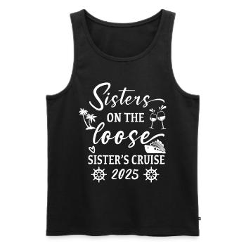 Sisters On The Loose Sisters Cruise 2025 - Men's Premium Organic Tank Top - black - Front - Michal (187cm)