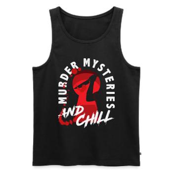 Murder Mystery Dinner, Murder Mystery Dinner - Men's Premium Organic Tank Top - black - Front - AI Model Male 178 light (178cm)