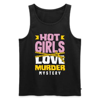 Murder Mystery Dinner, Murder Mystery Dinner - Men's Premium Organic Tank Top - black - Front - AI Model Male 178 light (178cm)