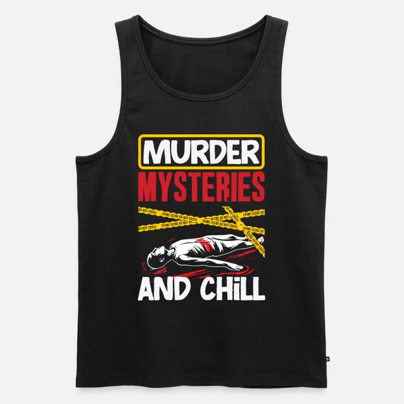 Krimidinner, Krimi-dinner - Männer Premium Bio Tank Top - Schwarz