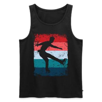 Patinage artistique Patinage artistique Patinage sur glace - Débardeur bio Premium Homme - noir - Devant - Michal (187cm)