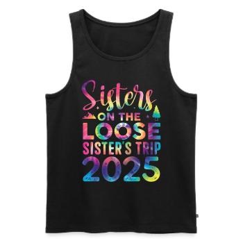 Sisters on the Run Sisters' Trip 2025 - Men's Premium Organic Tank Top - black - Front - Michal (187cm)