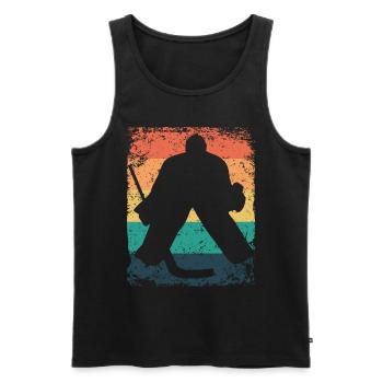 joueurs de hockey sur glace vintage hockey sur glace - Débardeur bio Premium Homme - noir - Devant - AI Model Male 178 light (178cm)