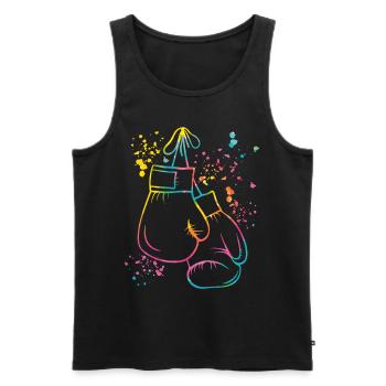 Boxing Fighter Kids Boxing Match Boxer - Men's Premium Organic Tank Top - black - Front - AI Model Male 178 light (178cm)