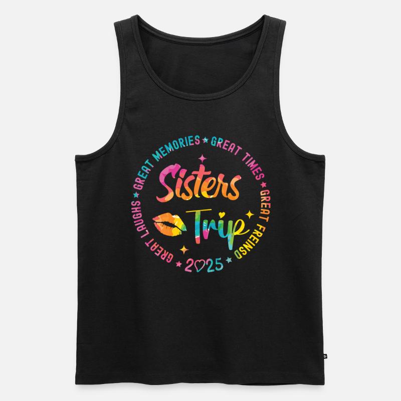 Great Laughs Sisters Trip 2025 - Männer Premium Bio Tank Top - Schwarz