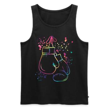 Boxing Fighter Kids Boxing Match Boxer - Men's Premium Organic Tank Top - black - Front - AI Model Male 178 light (178cm)