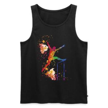Athletics Athletics Games - Men's Premium Organic Tank Top - black - Front - Michal (187cm)