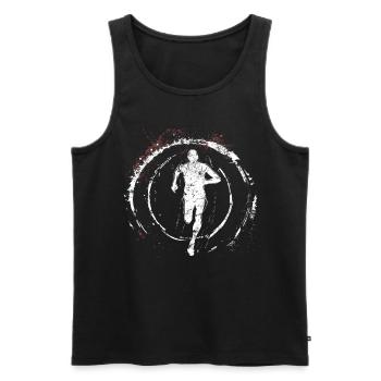 Athletics Athletics Games - Men's Premium Organic Tank Top - black - Front - Michal (187cm)