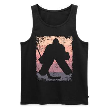 joueurs de hockey sur glace vintage hockey sur glace - Débardeur bio Premium Homme - noir - Devant - AI Model Male 178 light (178cm)