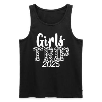 Week-end Filles Femmes Filles Voyage 2025 - Débardeur bio Premium Homme - noir - Devant - AI Model Male 178 light (178cm)