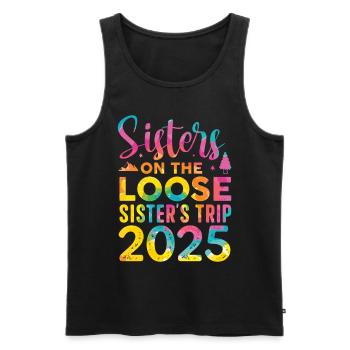 Sisters on the Run Sisters' Trip 2025 - Men's Premium Organic Tank Top - black - Front - Michal (187cm)