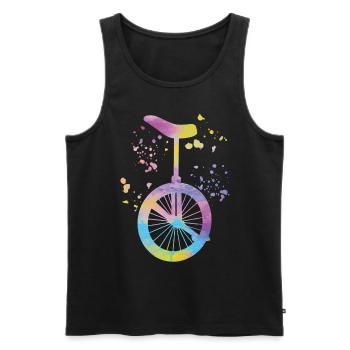 Unicycliste monocycle monocycle - Débardeur bio Premium Homme - noir - Devant - Michal (187cm)