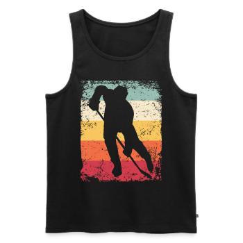 joueurs de hockey sur glace vintage hockey sur glace - Débardeur bio Premium Homme - noir - Devant - AI Model Male 178 light (178cm)