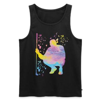Golfer Colorsplash Kinder Miniaturgolf - Männer Premium Bio Tank Top - Schwarz - Vorne - AI Model Male 178 light (178cm)