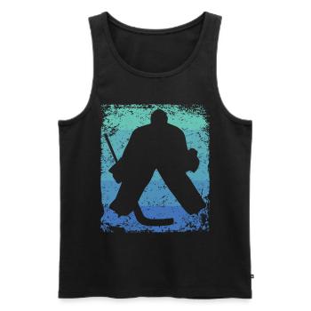 joueurs de hockey sur glace vintage hockey sur glace - Débardeur bio Premium Homme - noir - Devant - AI Model Male 178 light (178cm)