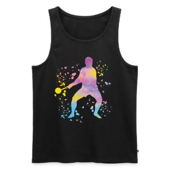 Hammerwerfer Colorsplash Hammerwerfen - Männer Premium Bio Tank Top - Schwarz - Vorne - AI Model Male 178 light (178cm)