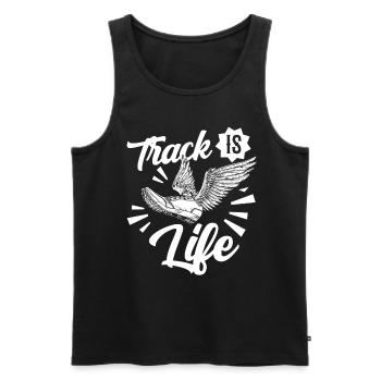Athletics Athletics Games - Men's Premium Organic Tank Top - black - Front - Michal (187cm)