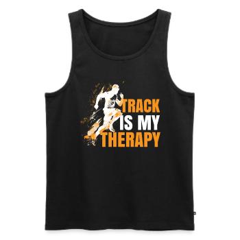 Leichtathletik Leichtathletikspiele - Männer Premium Bio Tank Top - Schwarz - Vorne - Michal (187cm)
