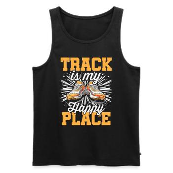 Athletics Athletics Games - Men's Premium Organic Tank Top - black - Front - Michal (187cm)