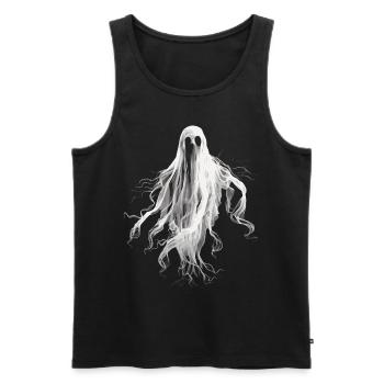 Appât fantôme Paranormal Chasseur de fantômes - Débardeur bio Premium Homme - noir - Devant - AI Model Male 178 light (178cm)