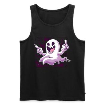 Appât fantôme Paranormal Chasseur de fantômes - Débardeur bio Premium Homme - noir - Devant - AI Model Male 178 light (178cm)