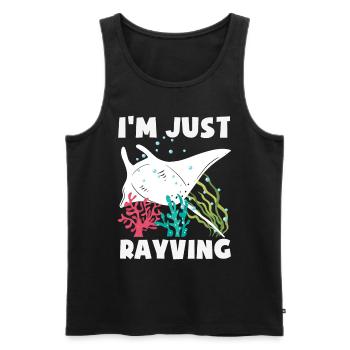 Ocean Animal Diving Stingray Mantarochen - Männer Premium Bio Tank Top - Schwarz - Vorne - AI Model Male 178 light (178cm)